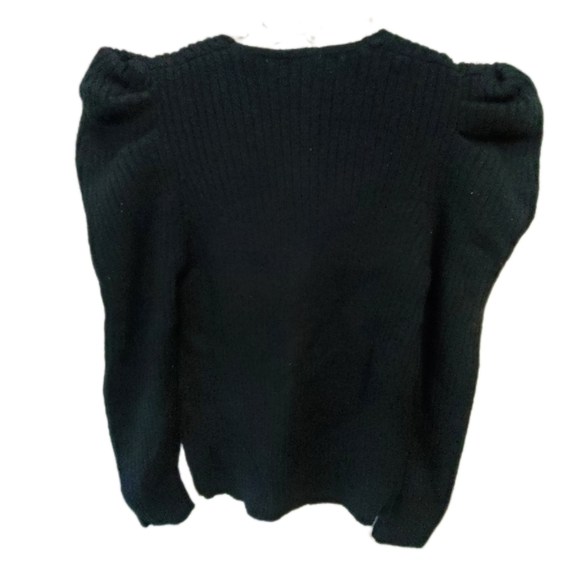 Women's Embellished Puff Sleeve Sweater - Picture 14 of 16